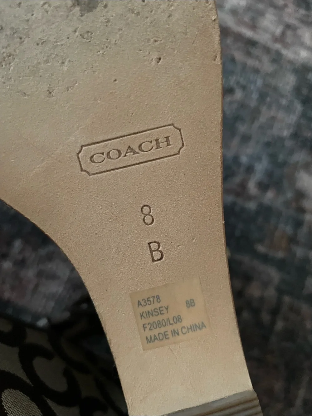 Coach Kinsey leather wedge heels size 8 guc